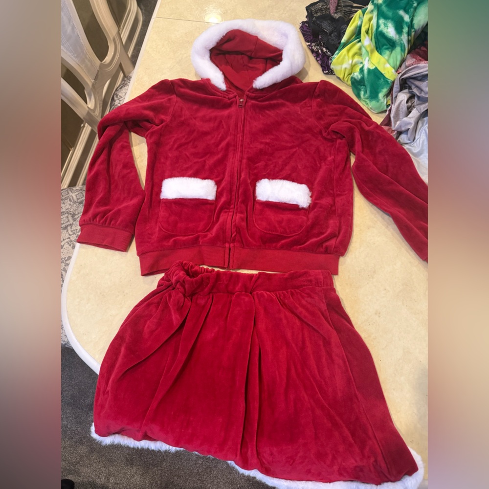 Gymboree Red Velour Outfit